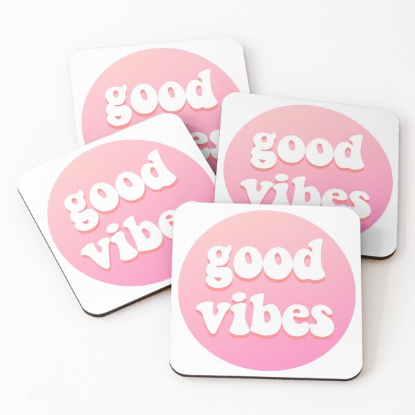 Item preview, good vibes aesthetic font pink designed and sold by collazodesigns.