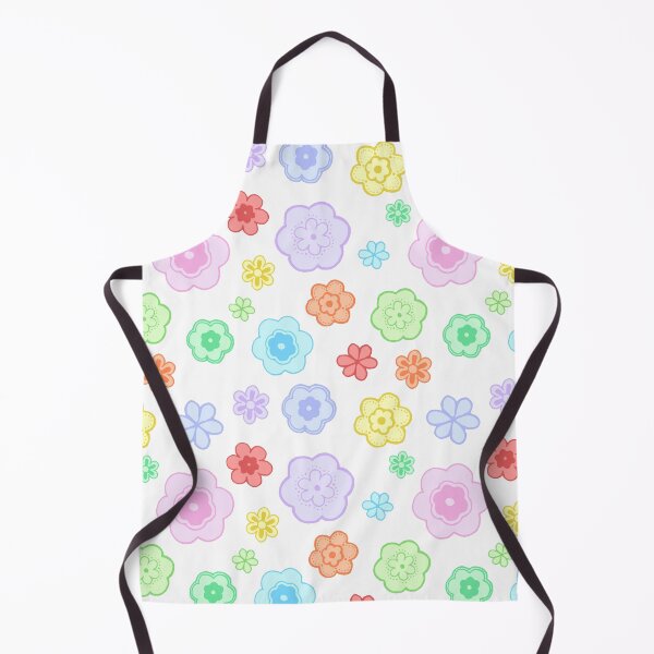 Item preview, Pastel Rainbow Hippie Flower Pattern White designed and sold by everything4eva.