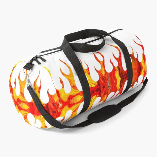 Item preview, Mirror Red Lava Flames on White designed and sold by xalexiart.