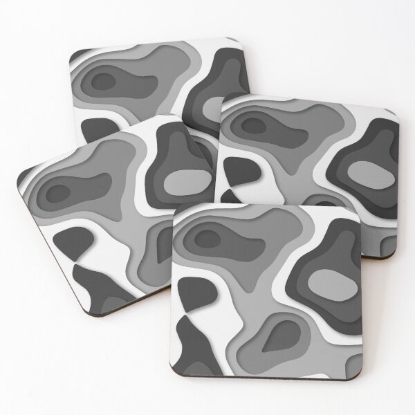 Item preview, Grayscale Pastels Paper Cut Out Effect designed and sold by More than Myriad.