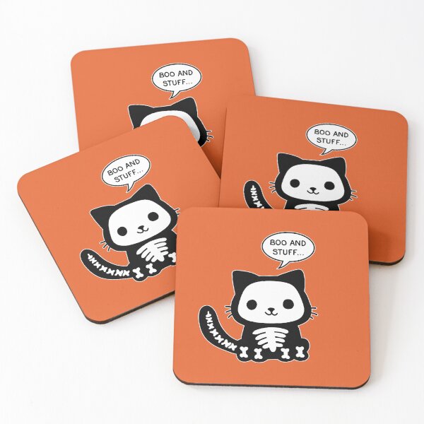 Item preview, Halloween skelton cat designed and sold by ValentinaHramov.