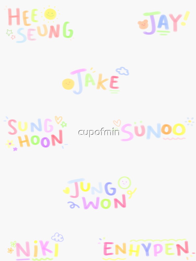 "ENHYPEN Sticker Pack (8 stickers) ☆ I-LAND" Sticker by cupofmin