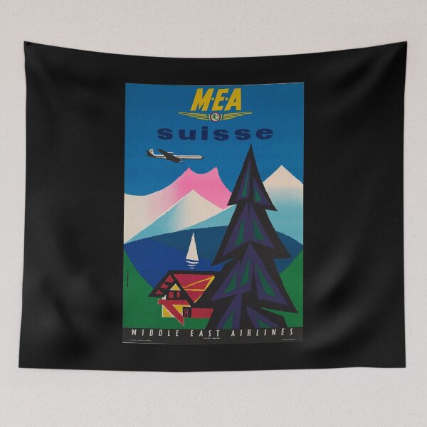Artikelvorschau, MEA Suisse retro poster entworfen und verkauft von CorasPosters.