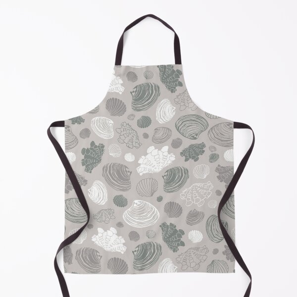 Item preview, Vector neutral grey repeat pattern with variety of clam seashells. designed and sold by jamiesoondesign.