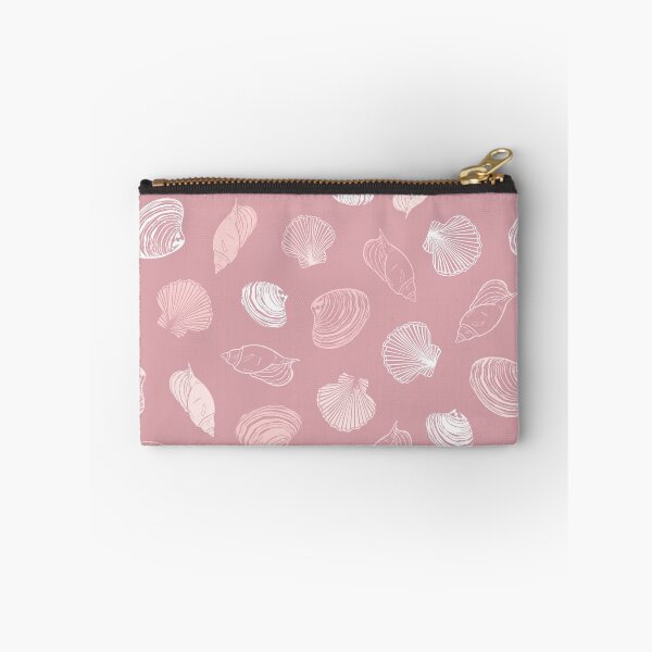 Item preview, Vector coral pink repeat pattern with variety of seashells.  designed and sold by jamiesoondesign.