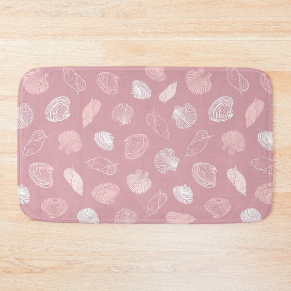 Item preview, Vector coral pink repeat pattern with variety of seashells.  designed and sold by jamiesoondesign.