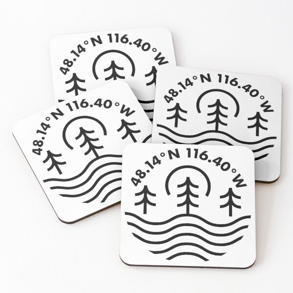 Aperçu de l'œuvre Coordonnées du lac Pend Oreille créée et vendue par HalpinDesign.