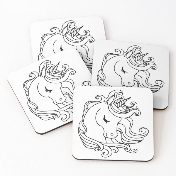 Item preview, Pretty Unicorn Outline designed and sold by Mywaymylife.