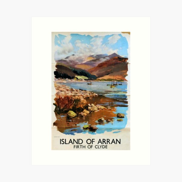 Item preview, Island Of Arran retro poster designed and sold by CorasPosters.