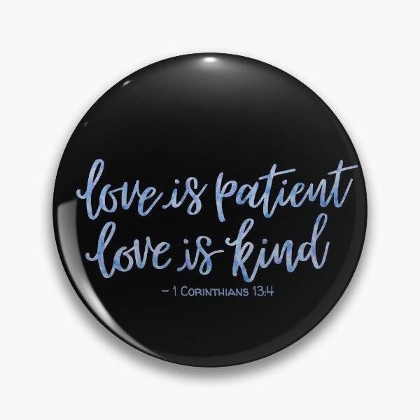 Item preview,  Watercolor 1 Corinthians 13:4 - Blue designed and sold by amazingjoy.