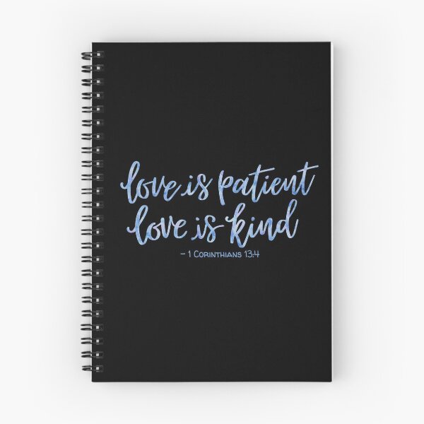 Item preview,  Watercolor 1 Corinthians 13:4 - Blue designed and sold by amazingjoy.