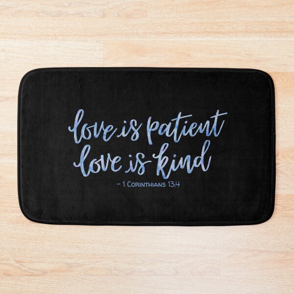 Item preview,  Watercolor 1 Corinthians 13:4 - Blue designed and sold by amazingjoy.
