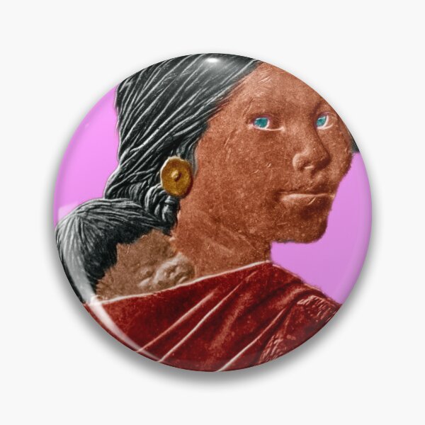 Item preview, American Indian lady and baby on Pink (Sacagawea) designed and sold by articlave.