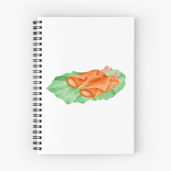 Item preview, Watercolor Illustration of a Vietnamese Snack - Seafood spring rolls designed and sold by iswenyi.
