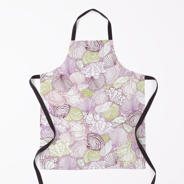 Item preview, Vector purple repeat pattern with variety of overlaping seashells. Romantic pink theme. designed and sold by jamiesoondesign.