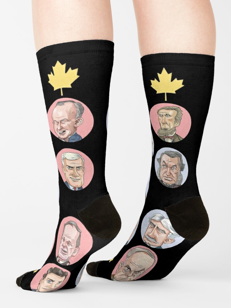 Alternate view of Prime Ministers of Canada Socks