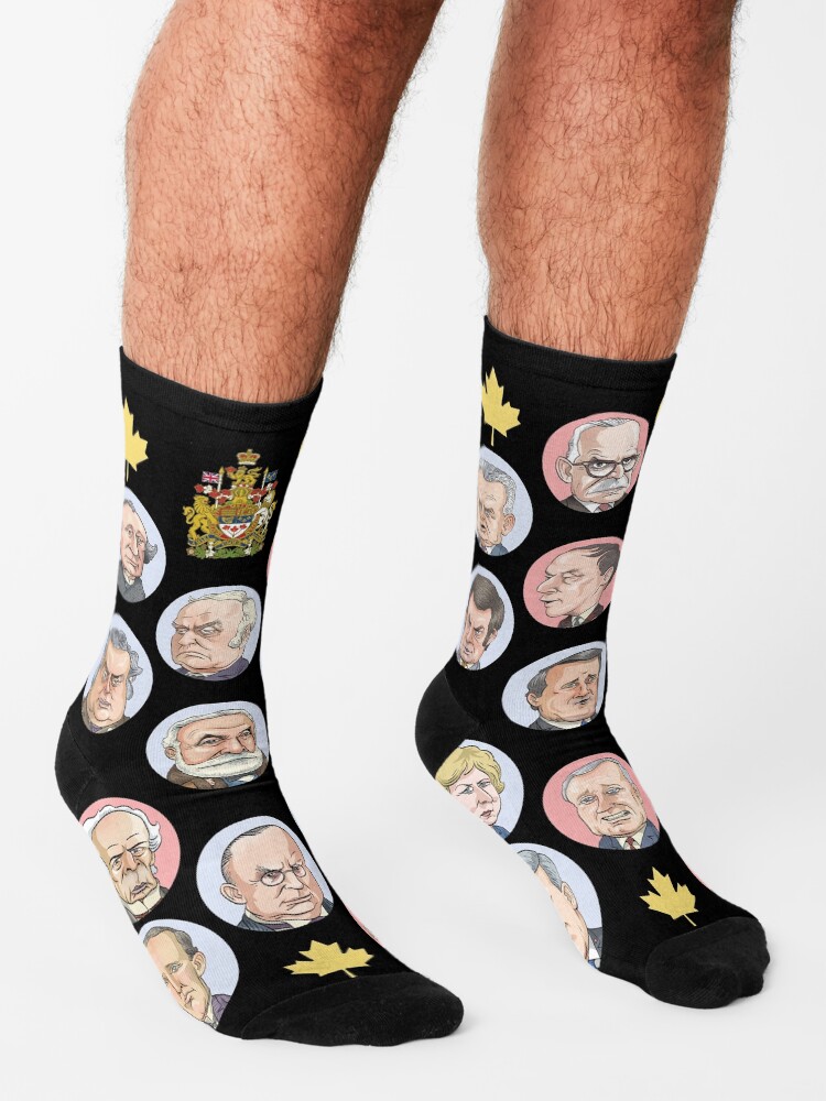 Alternate view of Prime Ministers of Canada Socks