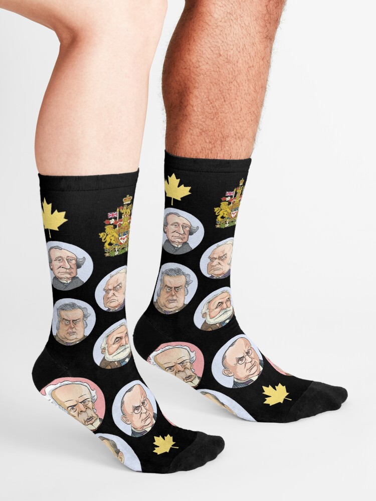 Alternate view of Prime Ministers of Canada Socks