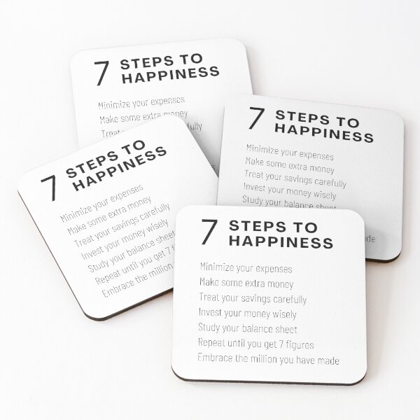 Item preview, 7 steps to happiness by Cynical Joe designed and sold by Cynical-Joe.