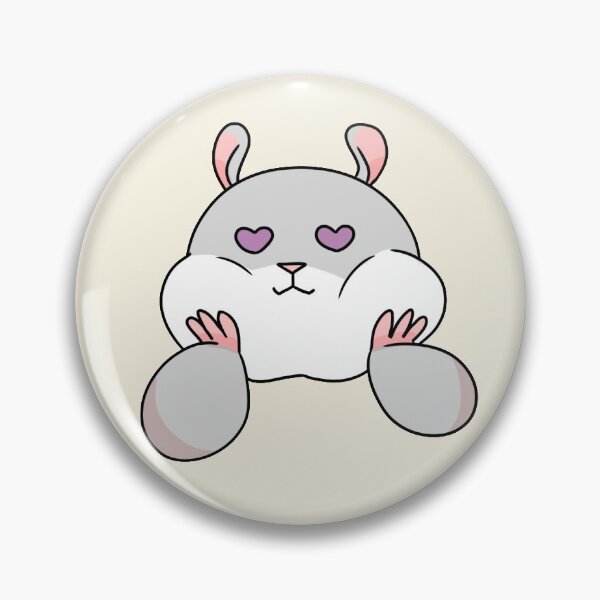 Tam the Tiny Hamster, with heart eyes. Pin