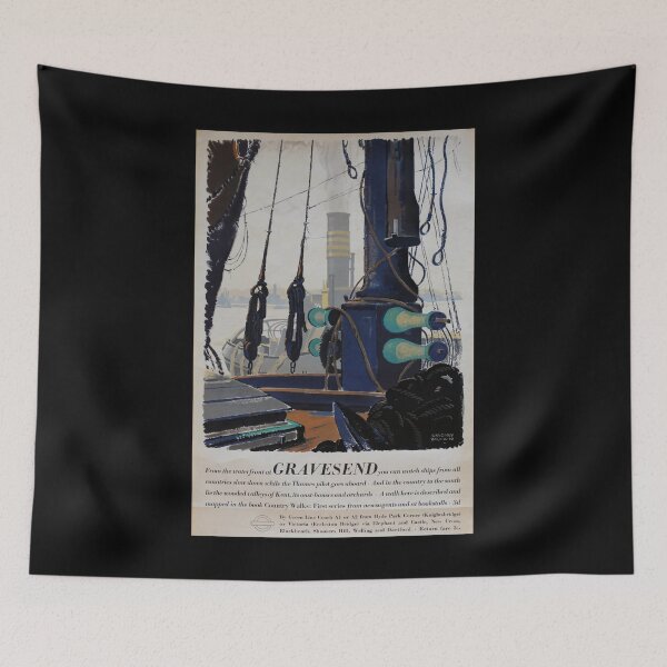 Item preview, Gravesend retro poster designed and sold by CorasPosters.