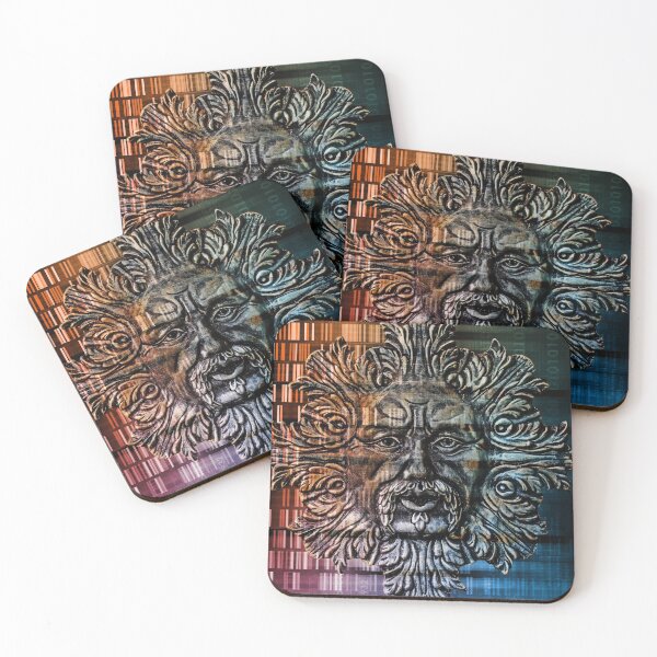 Item preview, carved image of the green man designed and sold by JuliaWatkins.