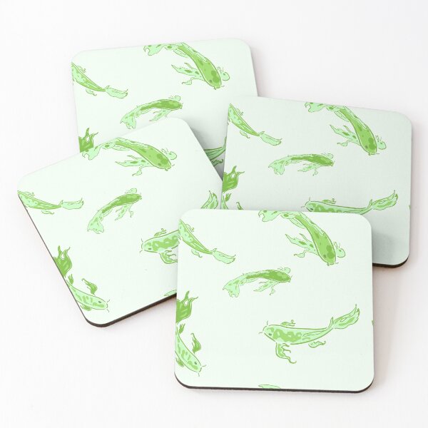 Item preview, Green Painted Koi Fish Pattern designed and sold by everything4eva.