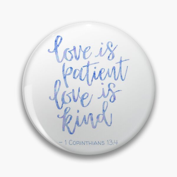 Item preview, 1 Corinthians 13:4 Watercolor  Quote  designed and sold by amazingjoy.