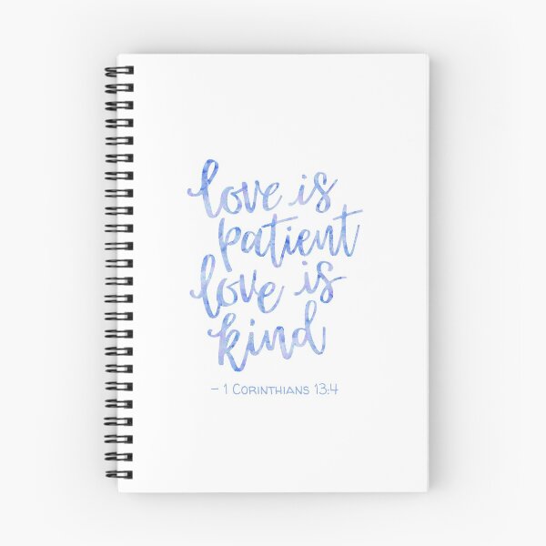 Item preview, 1 Corinthians 13:4 Watercolor  Quote  designed and sold by amazingjoy.