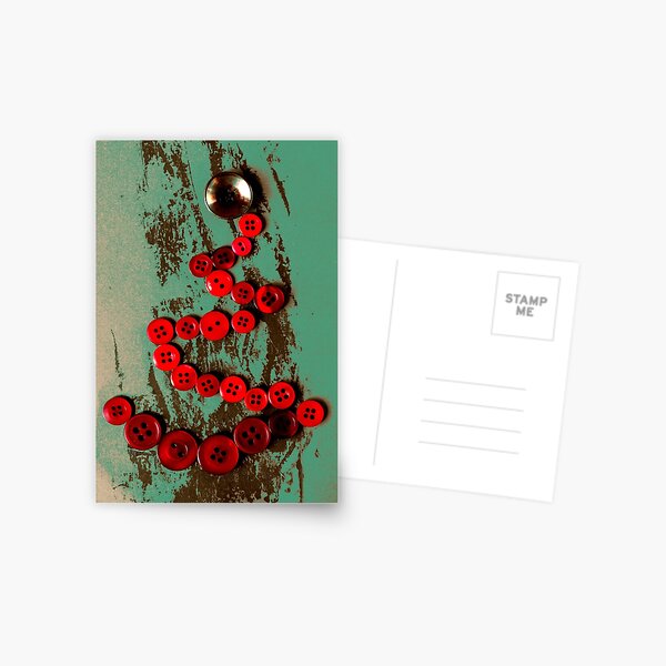 Cute as a Button Christmas Tree Postcard