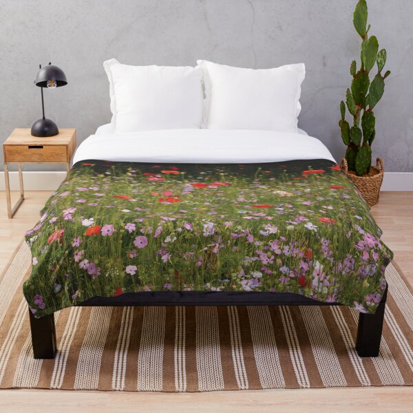 Summer Meadow Throw Blanket
