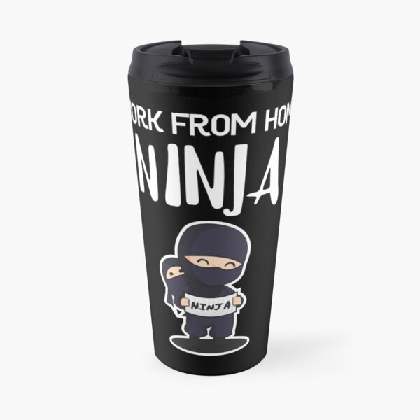 Work from Home Ninja White Travel Mug