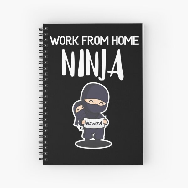 Work from Home Ninja White Spiral Notebook