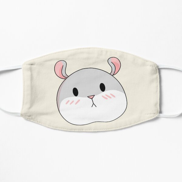 Tam the Tiny Hamster, blushing face. Flat Mask