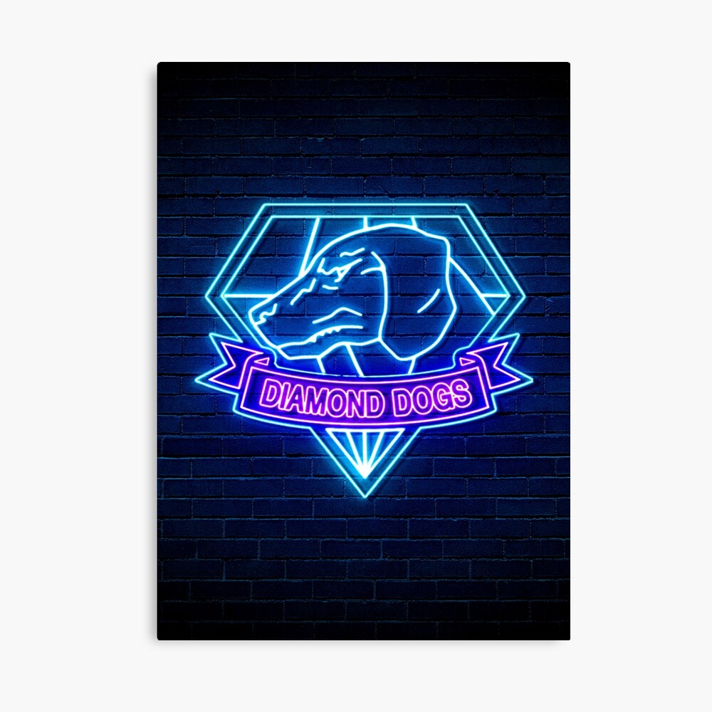 Diamond Dogs Neon Logo Poster By Zewiss Redbubble