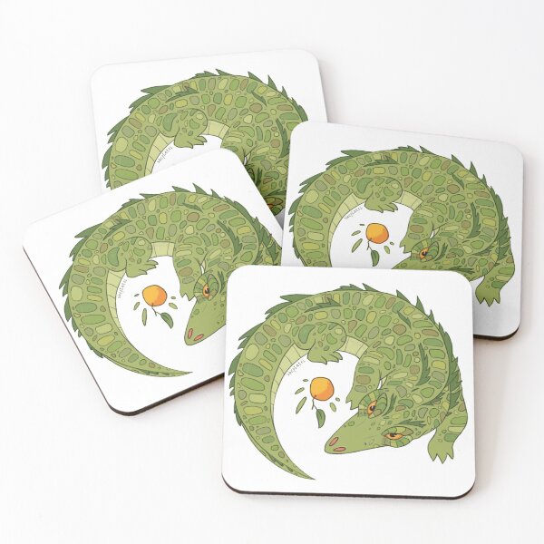 Item preview, A crocodile and a mandarin flat colored designed and sold by Sheptatel.
