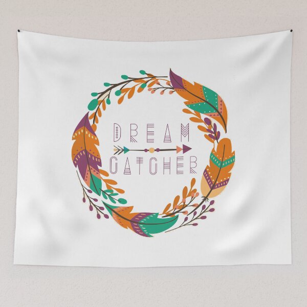 Item preview, Dream Catcher Colorful feathers design designed and sold by Artysneak.