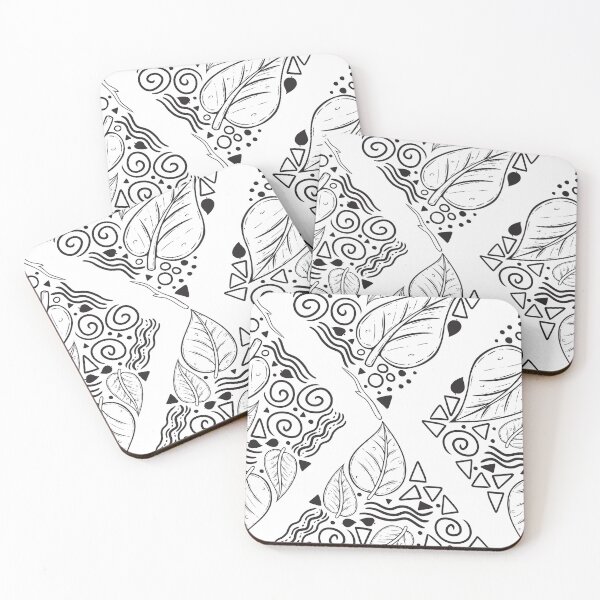 Artikelvorschau, Leaf Doodle Seamless Surface Pattern Design entworfen und verkauft von ZaryaKiqo.