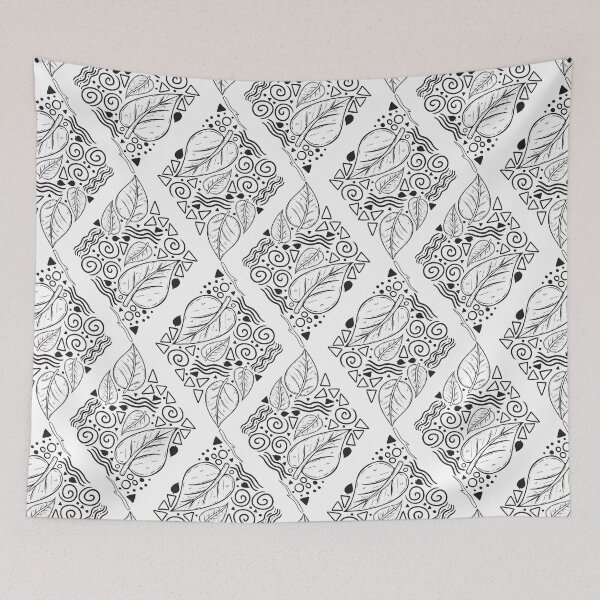 Artikelvorschau, Leaf Doodle Seamless Surface Pattern Design entworfen und verkauft von ZaryaKiqo.