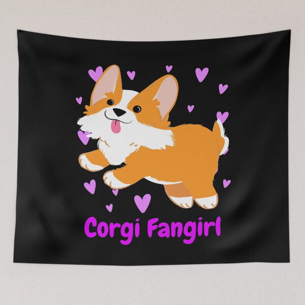 Item preview, Corgi Fangirl w Cute Cartoon-Style Corgi Illustration designed and sold by MAS-S.
