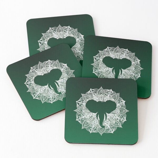 Item preview, Mandala Circle Elephant Green designed and sold by Sebastian Grafmann.