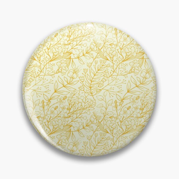 Item preview, Retro Yellow Floral Decorative Pattern designed and sold by Pink Mint.