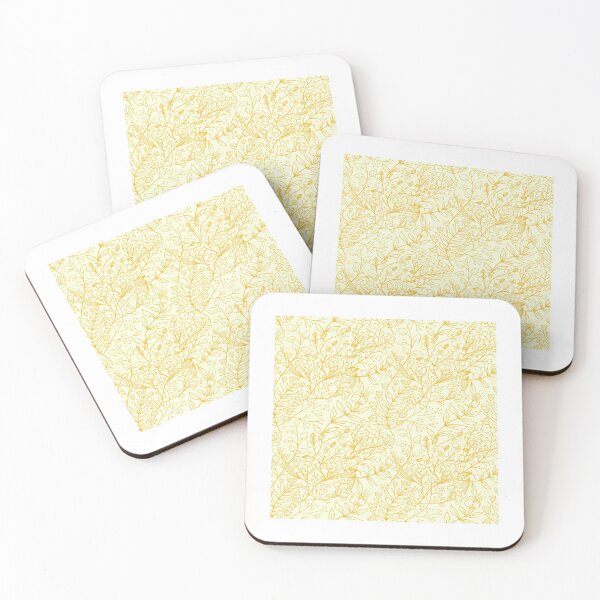 Item preview, Retro Yellow Floral Decorative Pattern designed and sold by Pink Mint.