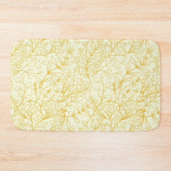 Item preview, Retro Yellow Floral Decorative Pattern designed and sold by Pink Mint.