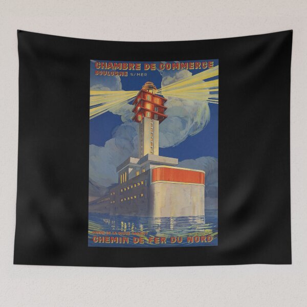 Item preview, Boulogne sur Mer retro poster designed and sold by CorasPosters.