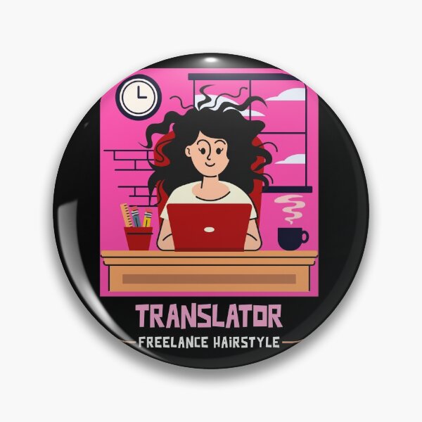 Item preview, Funny Freelance Translator Crazy Hairstyle Illustration designed and sold by MAS-S.