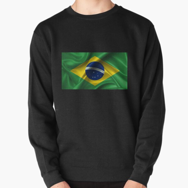 Sudadera con capucha de la bandera brasileña portuguesa verde e amarela  bandeira do Brasil