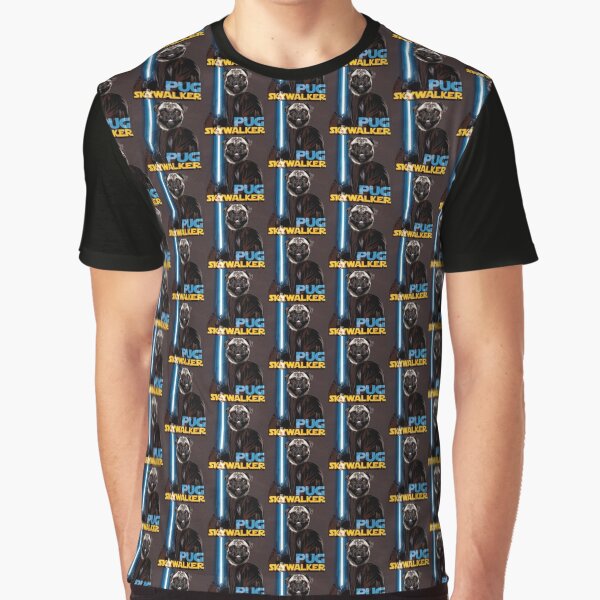 Vista previa del artículo con la obra «Pug Skywalker», diseñado y vendido por julcenei.