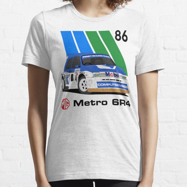 Metro 6R4 t-shirt 80s voiture de sport hot hatch rallye rétro groupe b racing t-shirt t