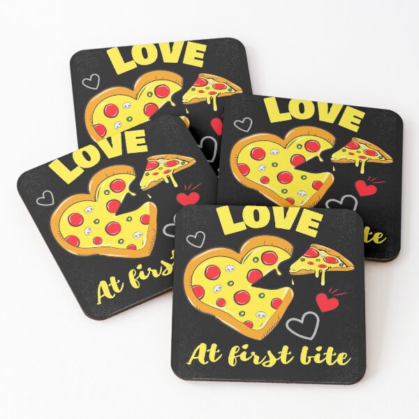 Item preview, Love At First Bite | Cute Heart-Shaped Pizza Illustration designed and sold by MAS-S.